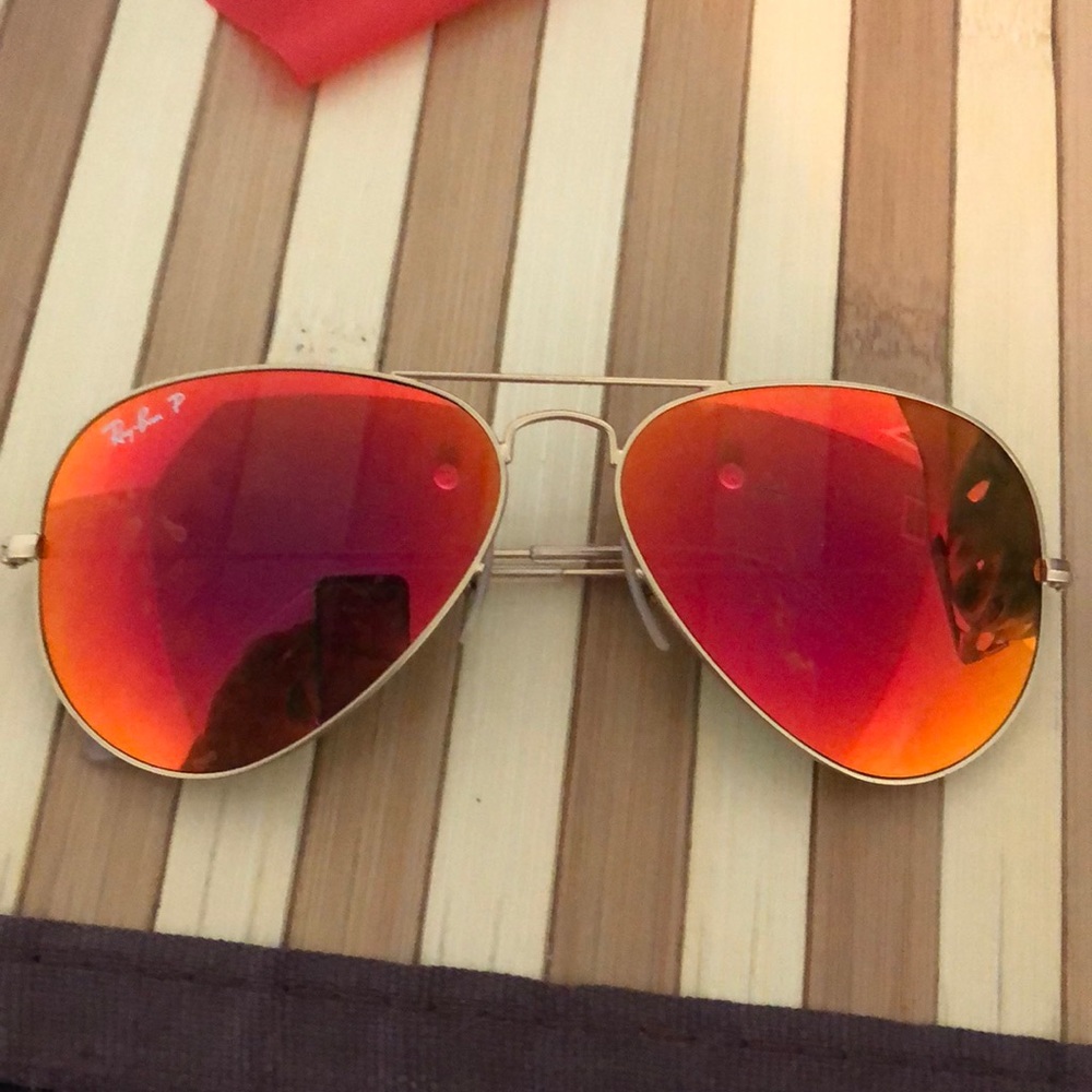 Rayban aviator polarized flash lenses